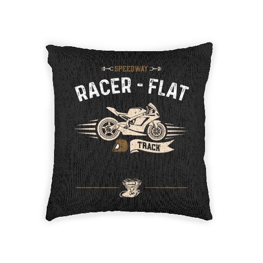 Speedway Racer - Flat Track Woven Pillows