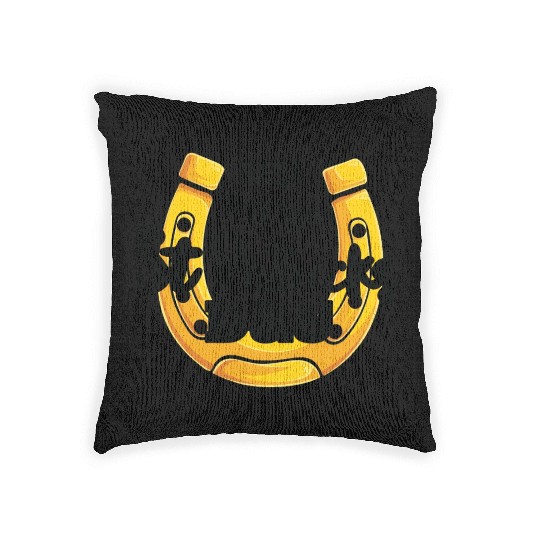 My First Saint Patricks Day Horseshoe Woven Pillows