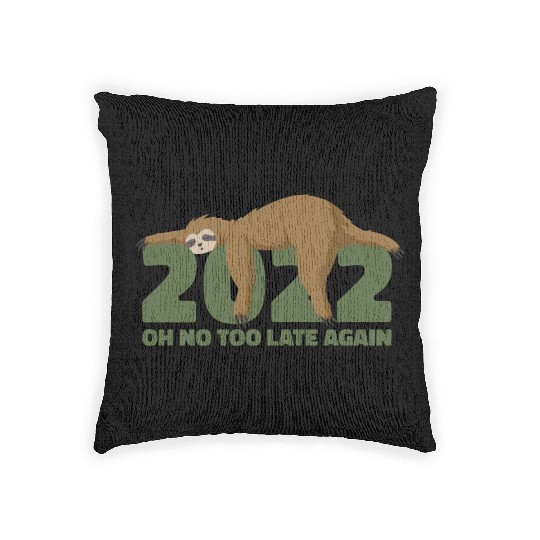 Sleeping Sloth Newyear Woven Pillows