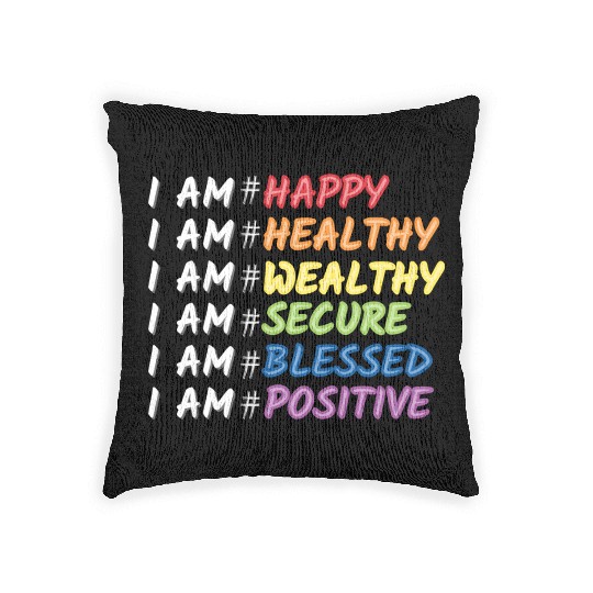 Daily Motivational Affirmation Mantra Self Love Woven Pillows