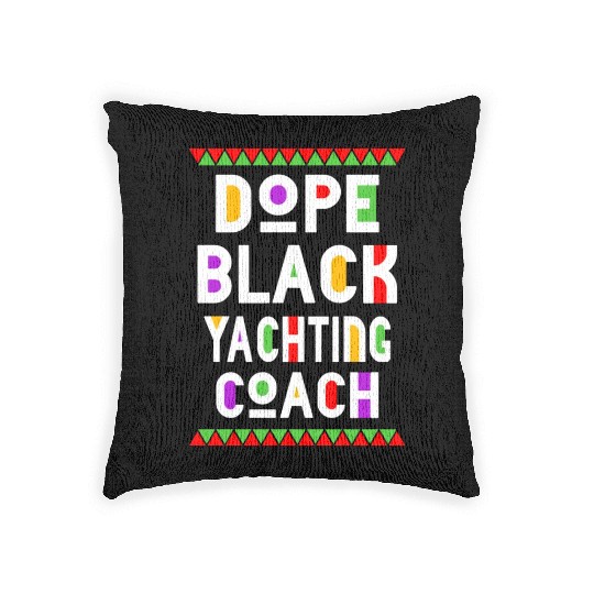 Dope Black Yachting Coach Woven Pillows