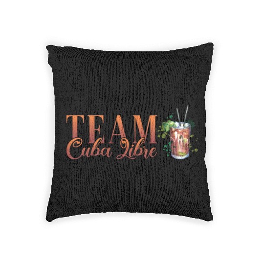 Team Cuba Libre Cocktail Bartender Woven Pillows