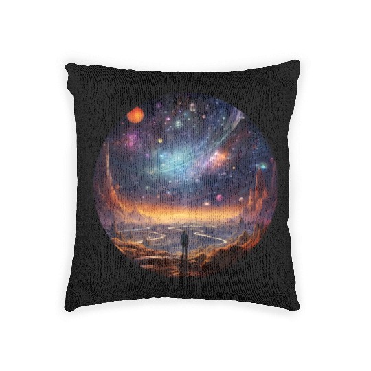 Galactic Splendor: Embrace the Marvels of Cosmos Woven Pillows