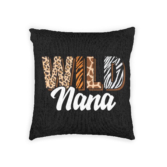 Wild Nana Zoo Born Two Be Wild B-Day Safari Woven Pillows