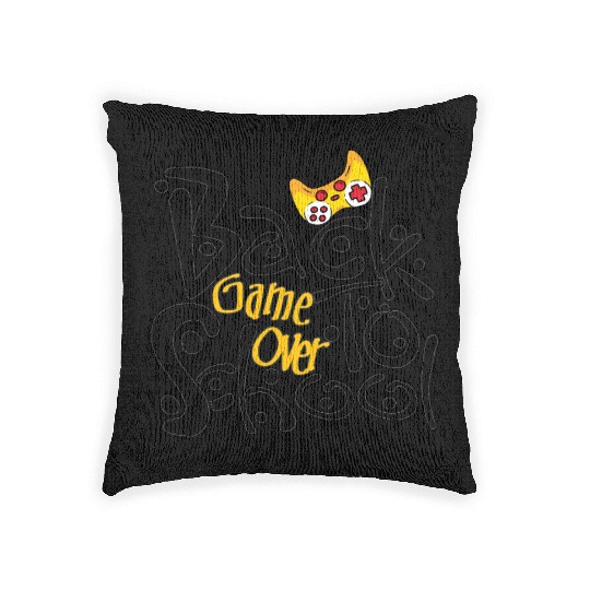 back to school game over Woven Pillows