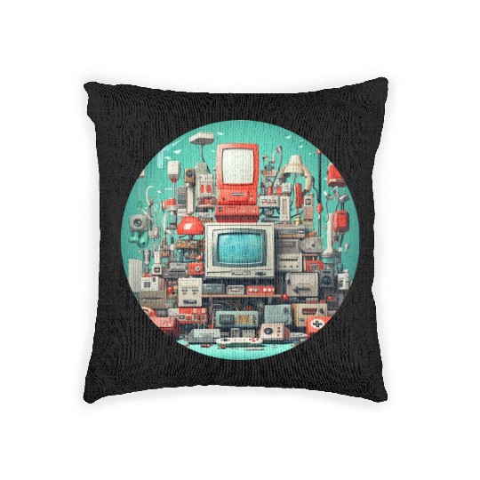 Retro Gaming Magic: Unleash the 8-Bit Nostalgia! Woven Pillows