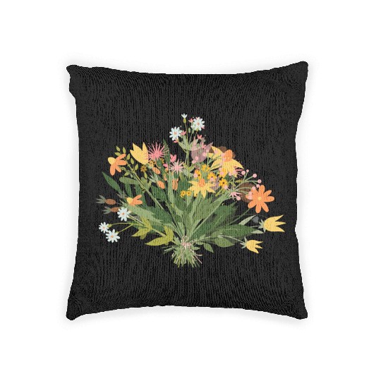 Gather Your Courage Like Wild Flowers Woven Pillows