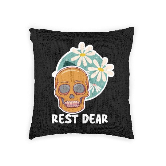 Rest In peace Halloween Day NFT Art Woven Pillows