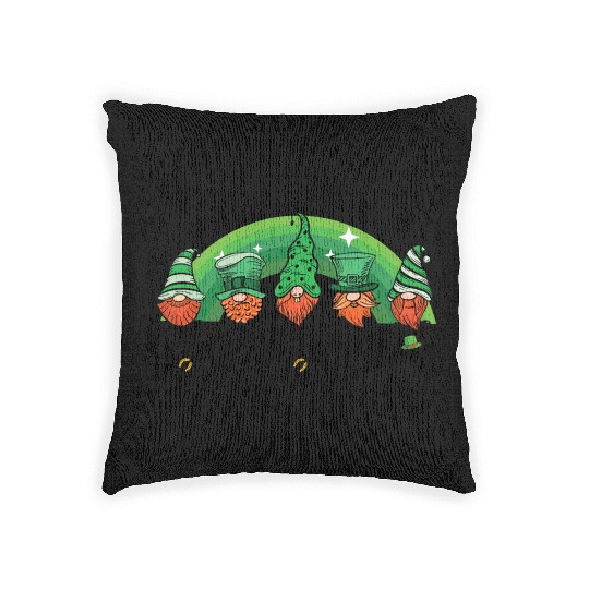Saint Patrick s Day Horseshoe Clover Shamrock Woven Pillows