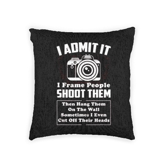 i shoot people photography cut off their heads pho Woven Pillows
