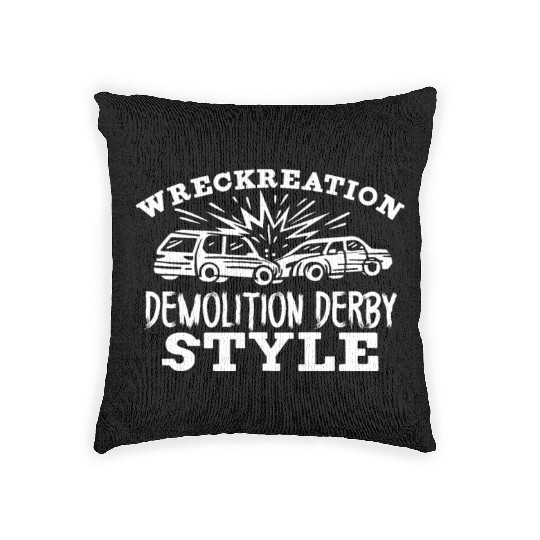 Demo Derby Demolition Derby Demolition Derby Lover Woven Pillows