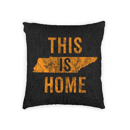 This Is Home Tennessee State Orange Proud Fan Woven Pillows