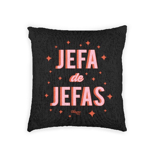 Chingona Inc Jefa De Jefas Blue Small Woven Pillows