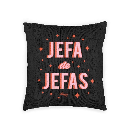 Chingona Inc Jefa De Jefas Blue Small Woven Pillows
