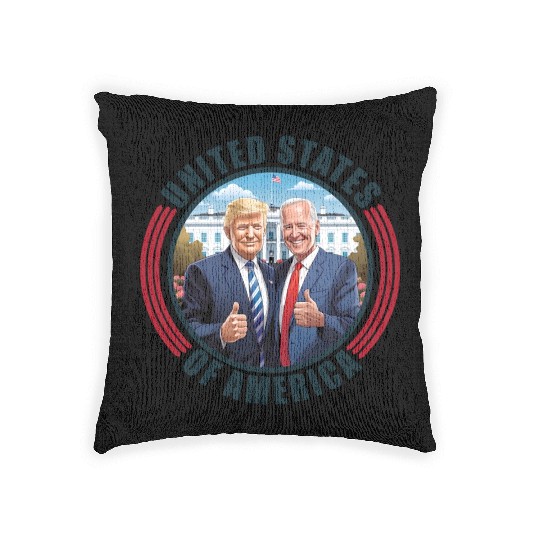 President USA Donald Trump Joe Biden Woven Pillows