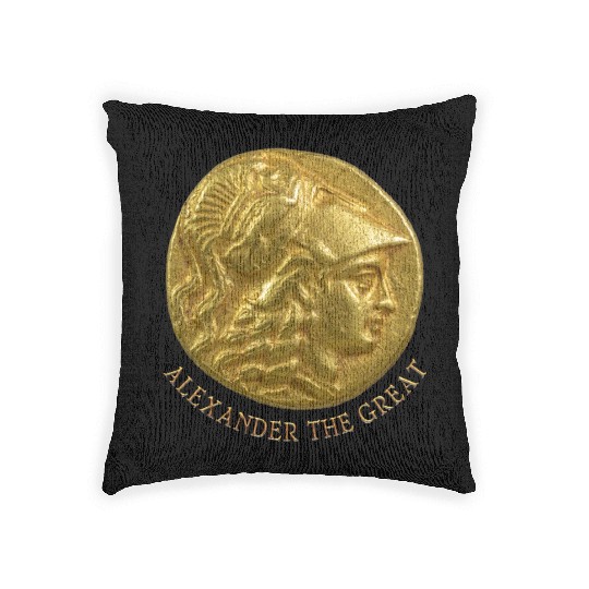 Alexander the Great, the great Greek warrior. Woven Pillows