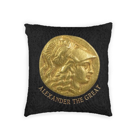 Alexander the Great, the great Greek warrior. Woven Pillows