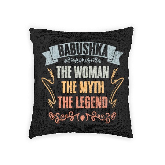 Cool Babushka The Woman The Myth The Legend Woven Pillows