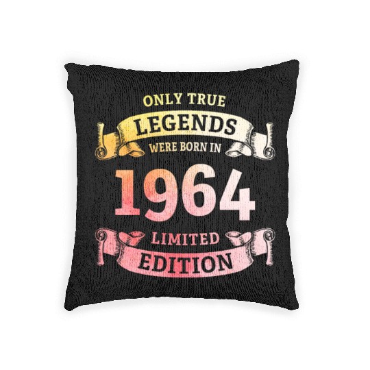 True Legends were born in 1964 60th Birthday Gift Woven Pillows