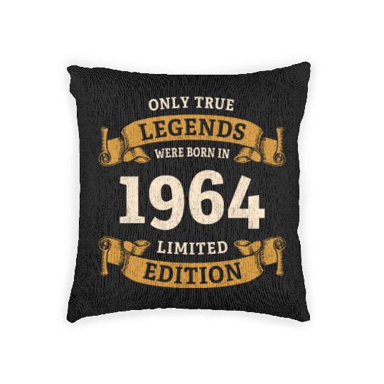 True Legends were born in 1964 60th Birthday Gift Woven Pillows