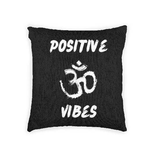 Positive vibes quote Woven Pillows and apparel design