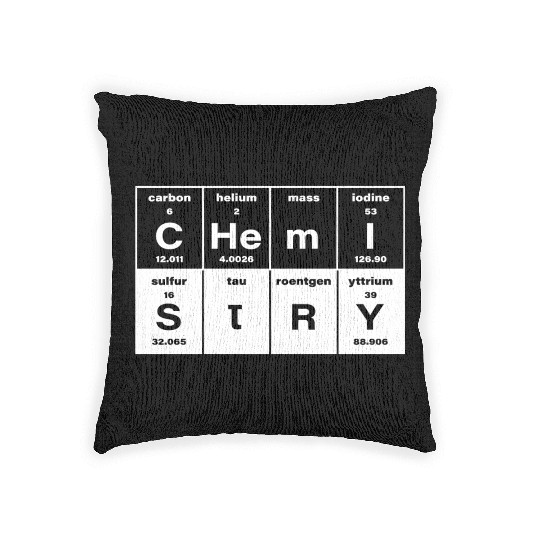 Chemistry Periodic Table Science Teacher Funny Woven Pillows