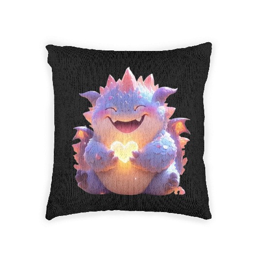 Baby-purple-Heart-dragon-Q Woven Pillows