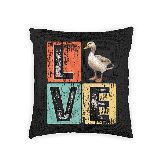 Retro Duck Hunting Duck Birds Lover Duck Hunter Woven Pillows