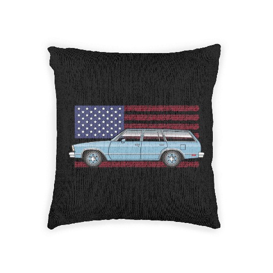 Usa Light Blue Woven Pillows