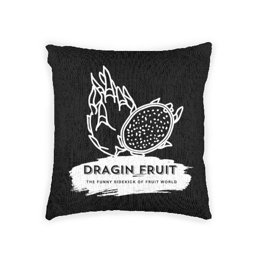 Dragon Fruit The Funny Sidekick Of Fruit World Woven Pillows