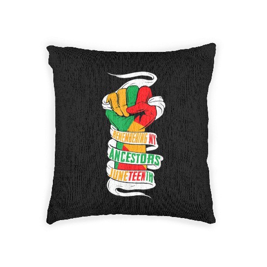 Remembering My Ancestors Juneteenth Black History Woven Pillows