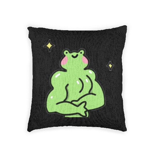 Gym Frog Woven Pillows