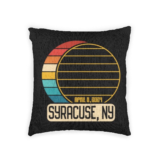 Total Solar Eclipse New York Syracuse EclipseSyrac Woven Pillows