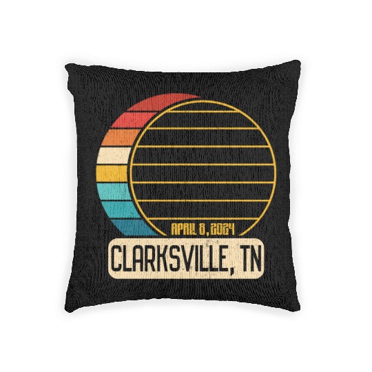 Total Solar Eclipse Tennessee Clarksville EclipseC Woven Pillows