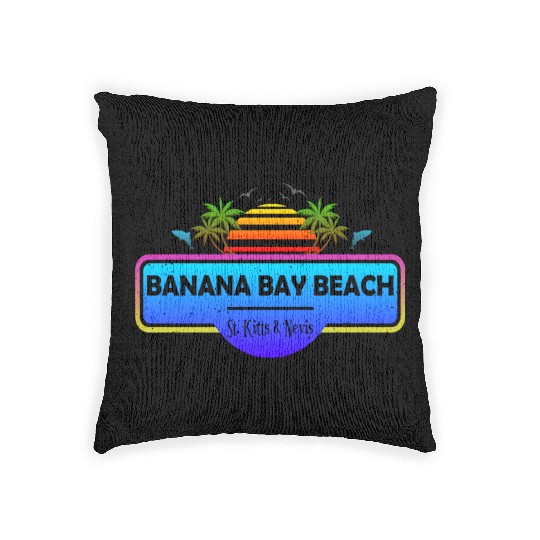 Banana Bay T ShirtBanana Bay Beach Saint Kitts Woven Pillows