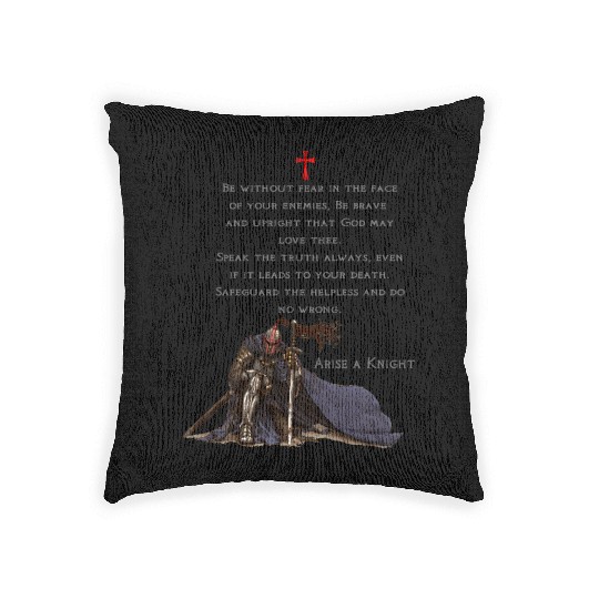 Knights Templar Christian Religious Warrior Oath Woven Pillows