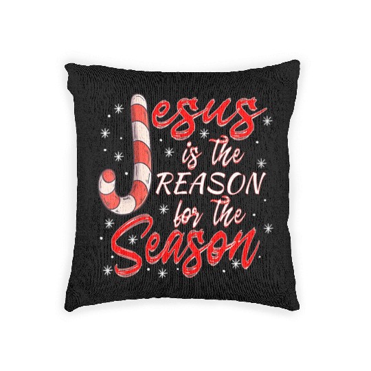 Jesus Is The Reason For The Season Merry Woven Pillows