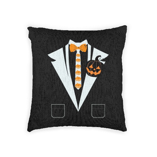 Hilarious Halloween Suit Costume Woven Pillows