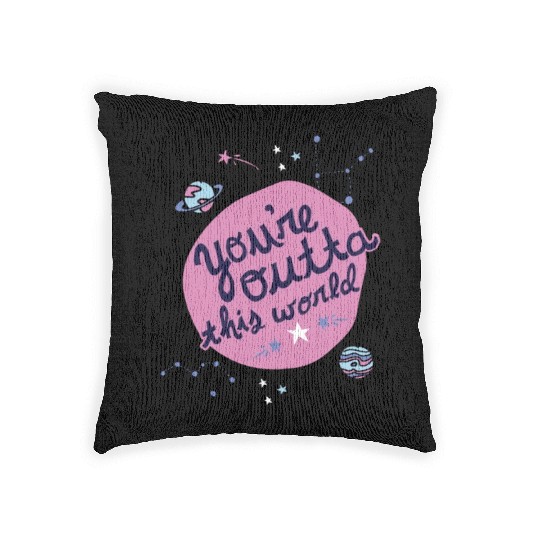 You re Outta This World In Purple Woven Pillows