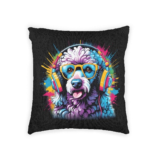 Alley of the Dog: Canine Graffiti Design Woven Pillows