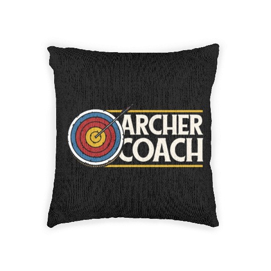 Archery Cool Archery Coach Woven Pillows
