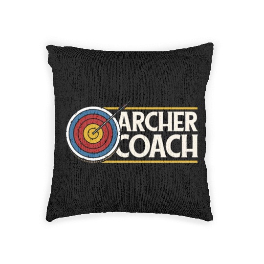 Archery Cool Archery Coach Woven Pillows