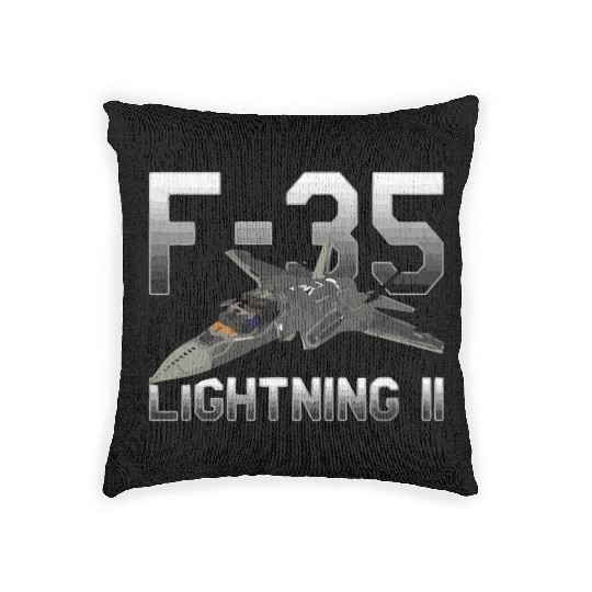 F 35 Lightning II Woven Pillows
