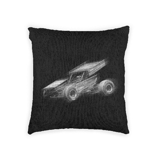 Sprint Car Mom Dirt Track Racing Racing Race Day Woven Pillows