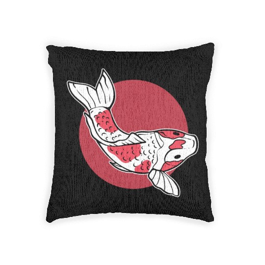 Japanese Koi Fish Koi Fish Keeper Woven Pillows