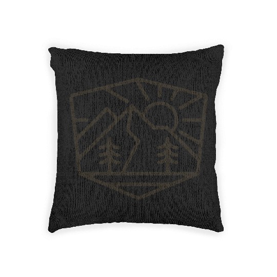 Sunrise And Mountain Woven Pillows