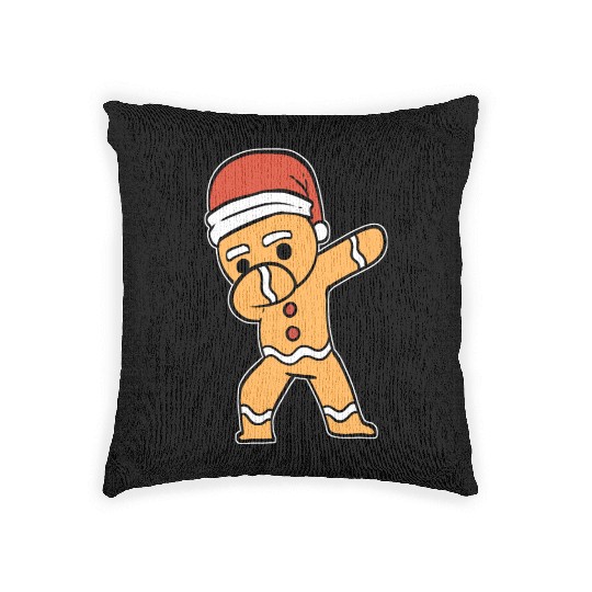 Dabbing Gingerbread Performer Gift Woven Pillows