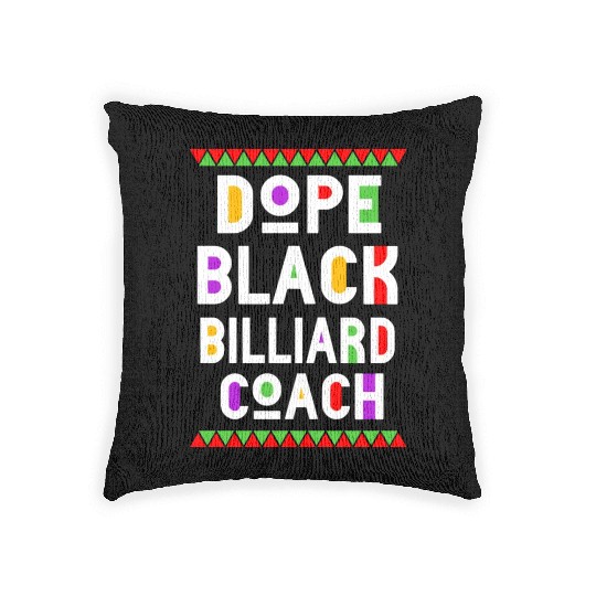 Dope Black Billiard Coach Woven Pillows
