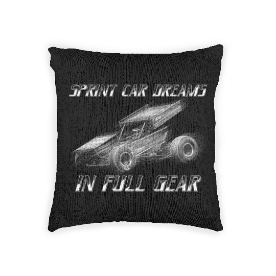 Sprint Car Mom Dirt Track Racing Racing Race Day Woven Pillows
