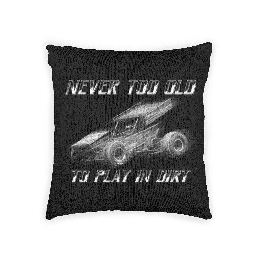 Sprint Car Mom Dirt Track Racing Racing Race Day Woven Pillows